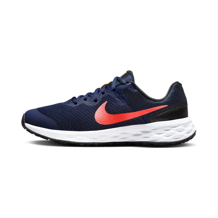 Nike Revolution 6 (straat) Blue “Midnight Navy / Black / Yellow Ochre / Bright Crimson” (DD1096-412)
