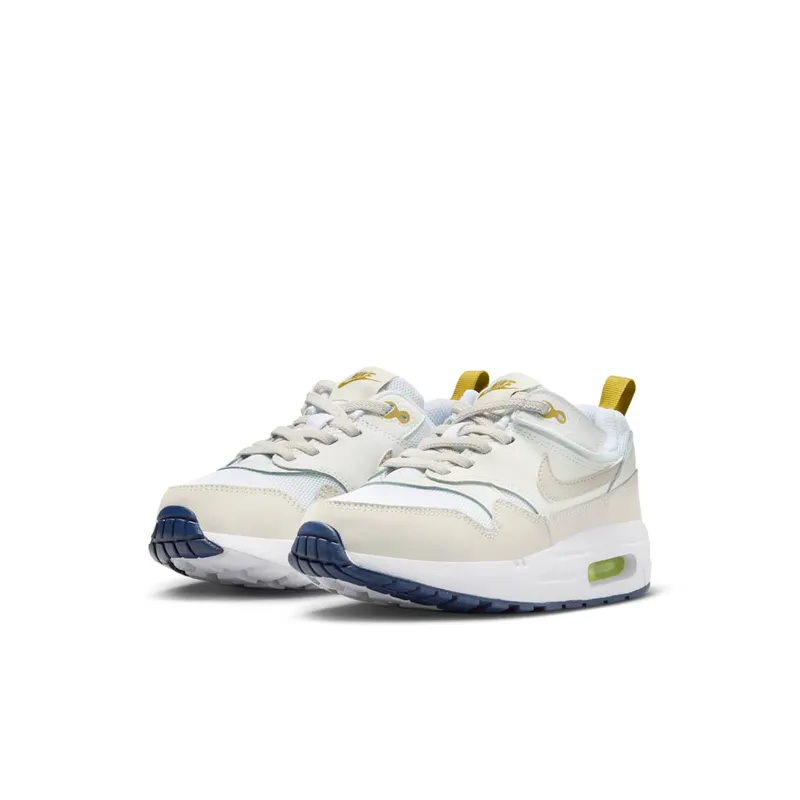 Nike Air Max 1 EasyOn PS “White Bronzine Midnight Navy Light Orewood Brown” (DZ3308-103)