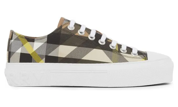 Burberry Exaggerated Check Cotton Sneakers Wheat (80642811)
