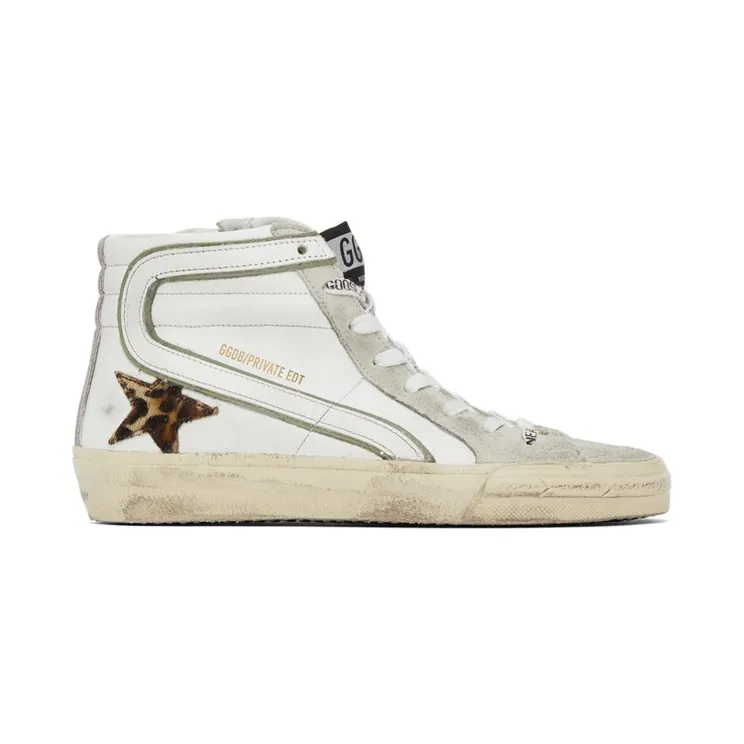 Golden Goose SSENSE Exclusive Leopard Slide Sneakers (F00115.F002260.81381)