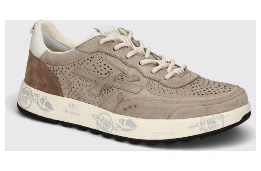 Premiata Nous Perforated Suede Sneakers Brown (NOUS8288)