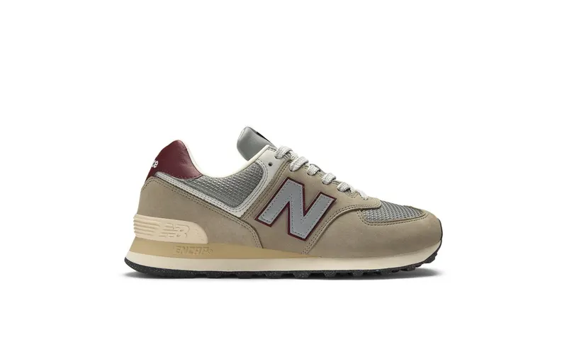 New Balance 574 “Arid Stone/Monarch Burgundy” (U574SKB)