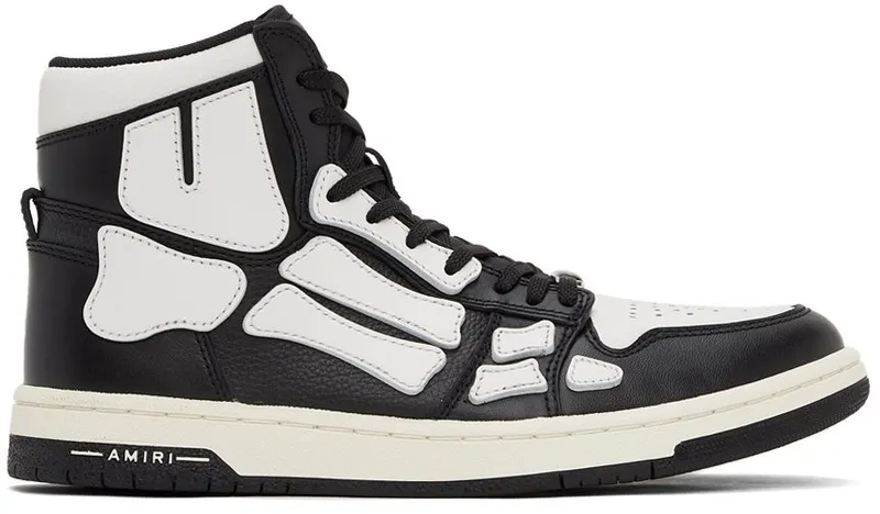 AMIRI Skel Top Hi Black Black White (PS22MFS002004)