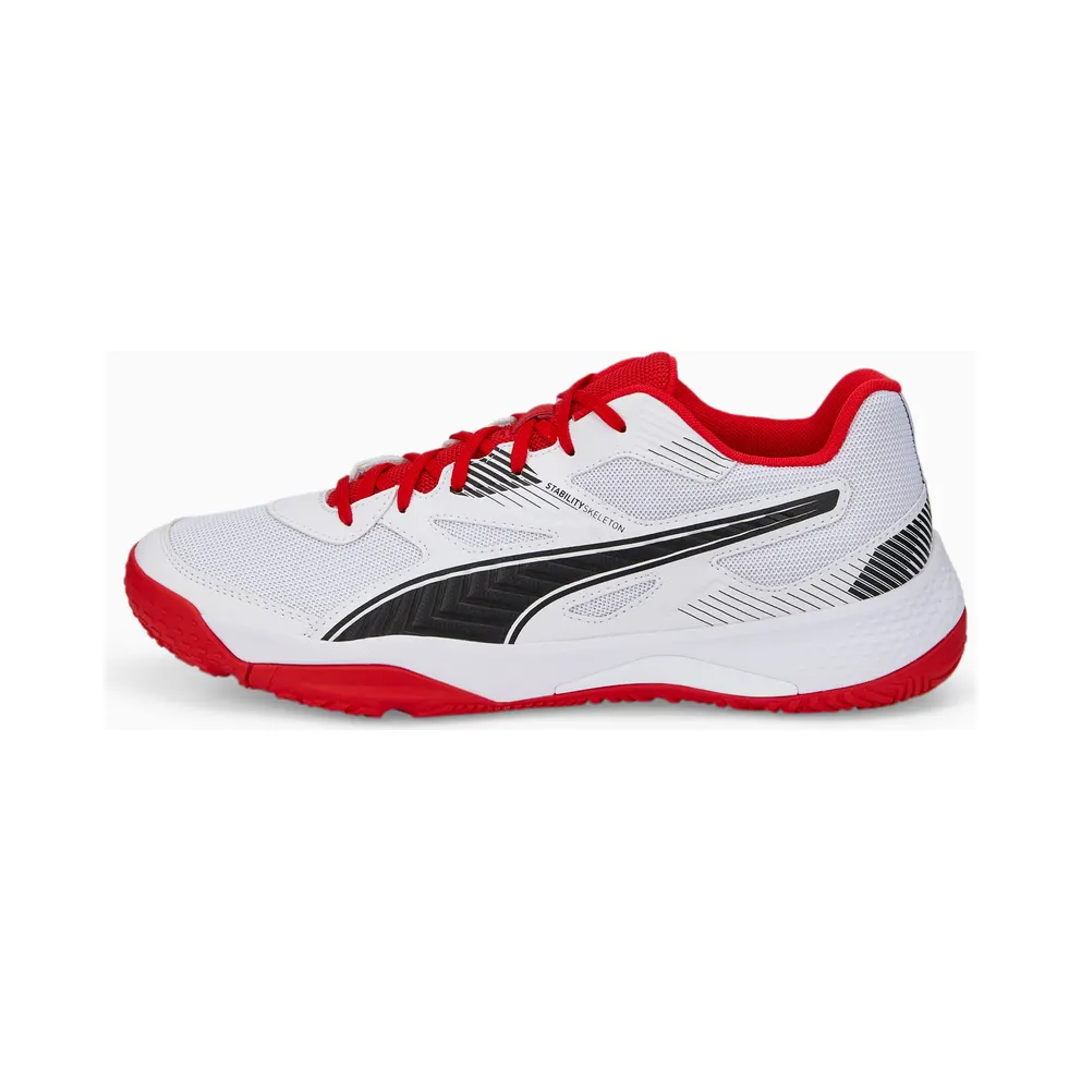 Puma Solarflash II Indoor Sports Shoes White/Black/Red (106882-04)