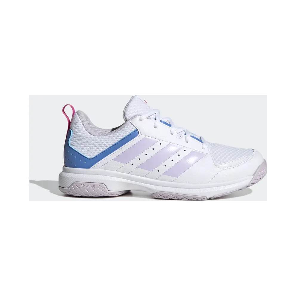 adidas Ligra 7 Indoor Schuh Cloud White / Silver Dawn / Blue Fusion (HQ3517)