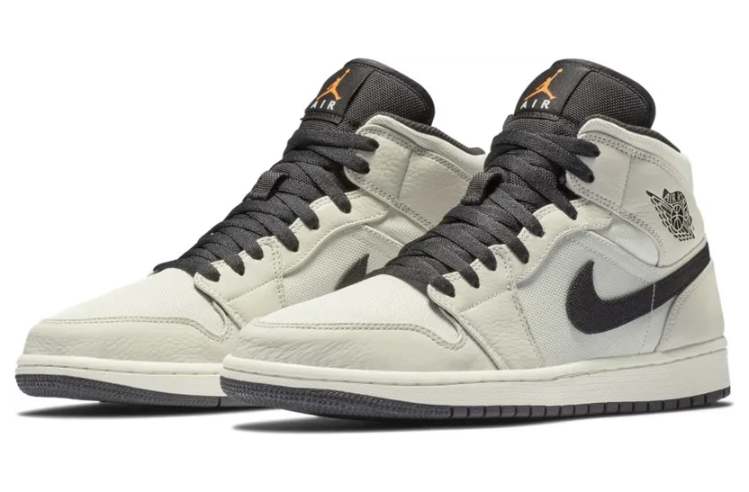 Air Jordan 1 Retro Mid SE ‘Light Bone’ Light Bone/Cone-Black-Sail (852542-002)
