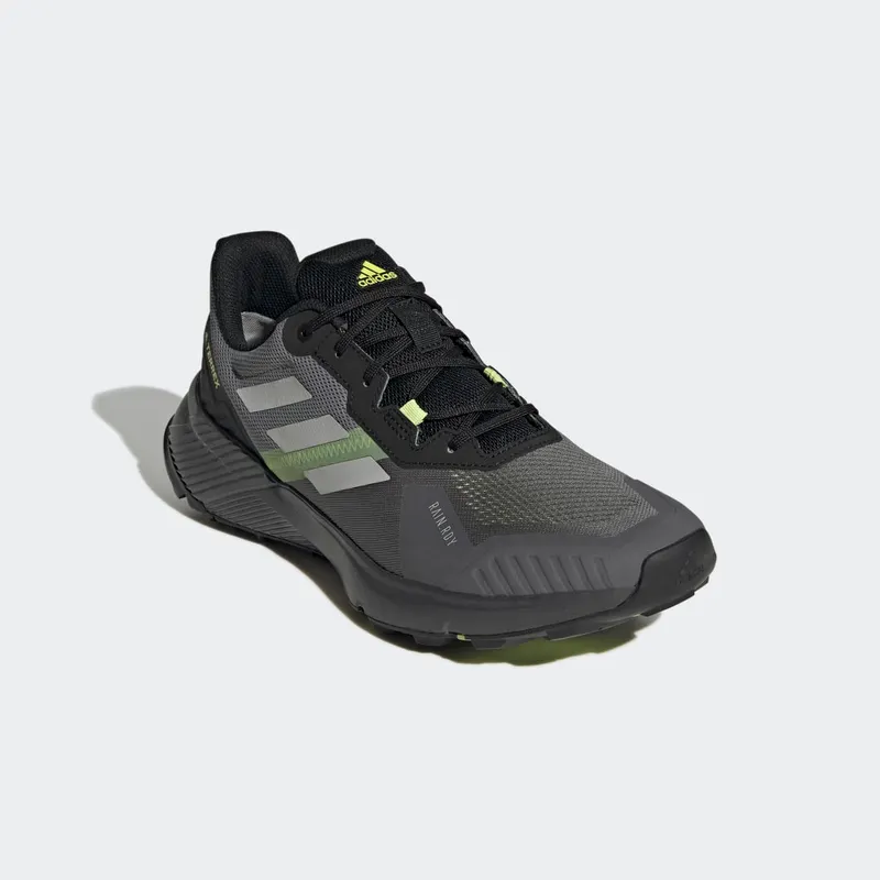 Adidas Terrex Soulstride RAIN.RDY Trail Running Grey Four / Grey Two / Pulse Lime (GZ9032)