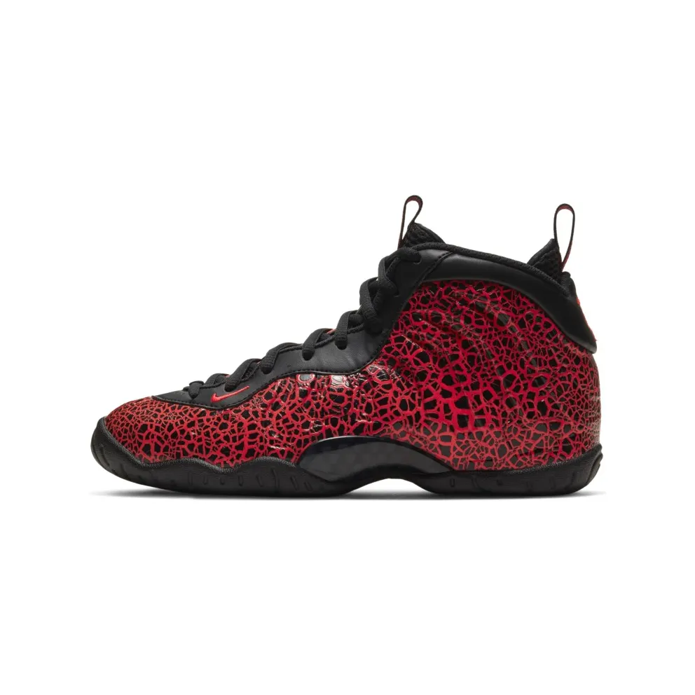 Nike Air Foamposite One Cracked Lava (GS) Black/Bright Crimson (644791-012)