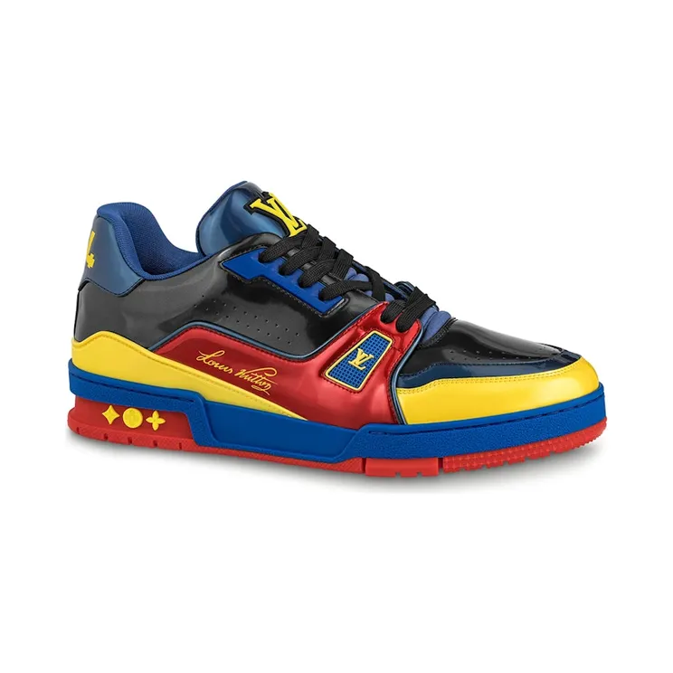 Louis Vuitton Trainer Black Marine Navy Blue Red Yellow (1A9JUD)
