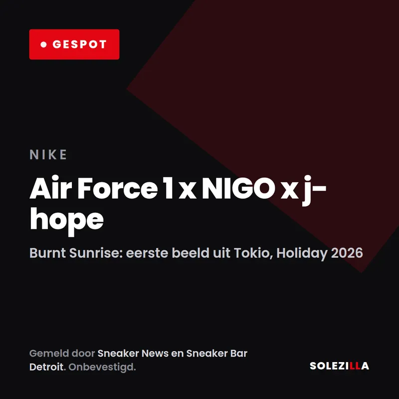 NIGO’s vorige Air Force 1 ’01 waren vijftig paar — nu duikt er een tweede op, met j-hope