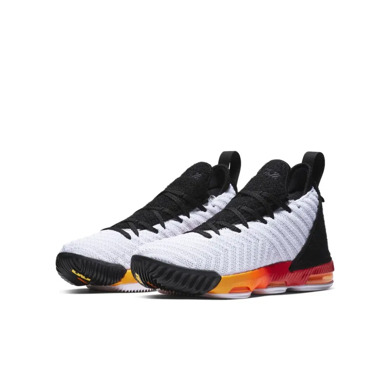 Nike LeBron 16 Strive (GS) White/Laser Orange-Total Orange-Black (AQ2465-188)