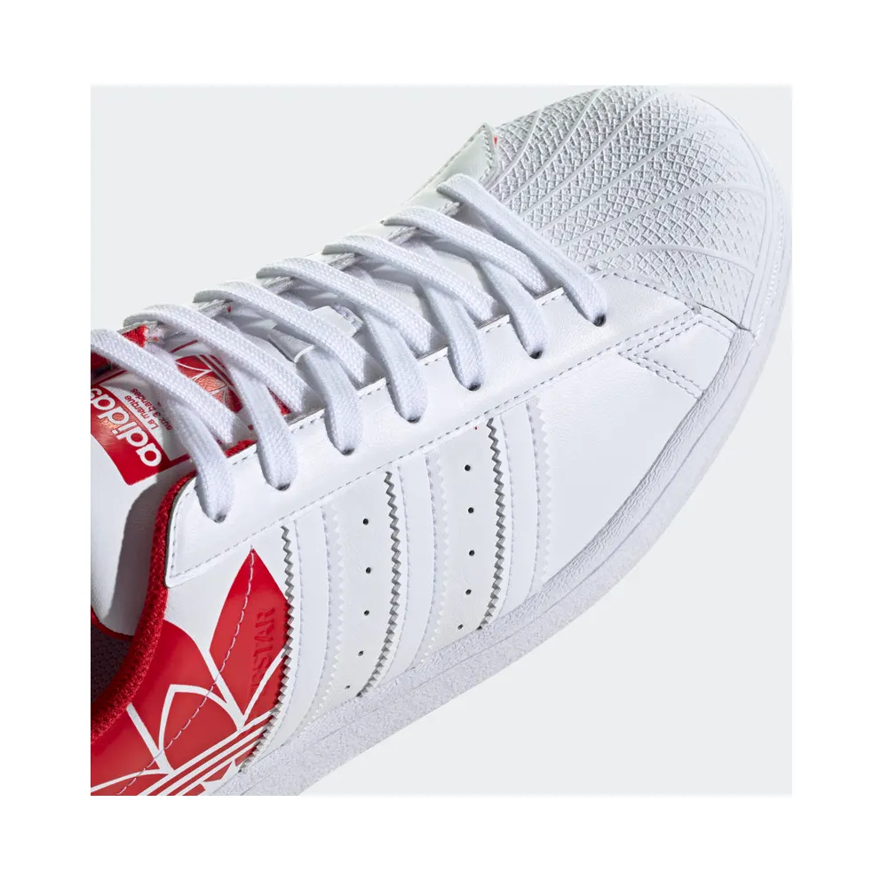 adidas Superstar Cloud White / Cloud White / Scarlet (FY2828)