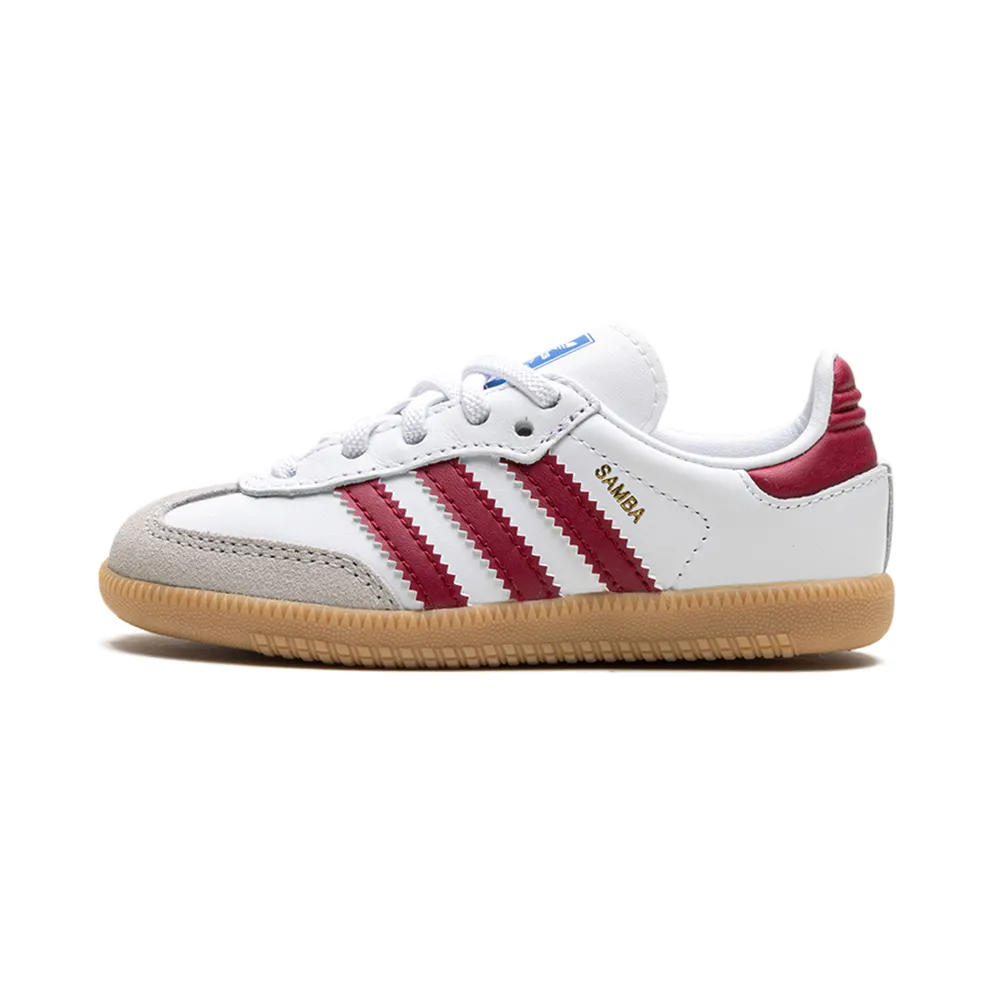 adidas Samba OG Kids Schuh Cloud White / Collegiate Burgundy / Gum (IE1336)