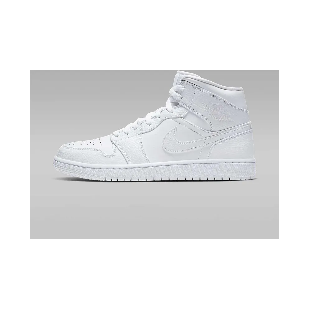 Air Jordan 1 Mid Triple White 2.0 (2020) (554724-130)