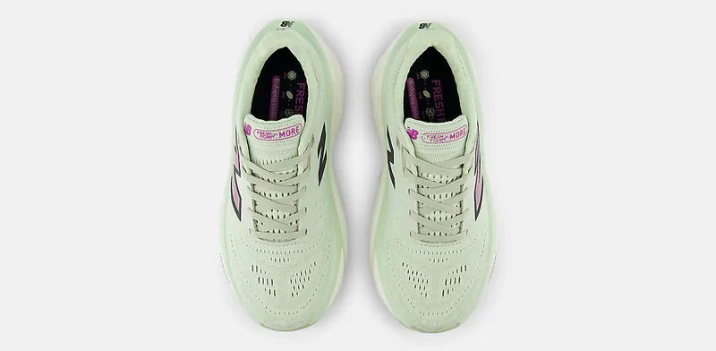 New Balance Fresh Foam X More v5 Natural Mint Purple Fuchsia Black (WMORLM5)