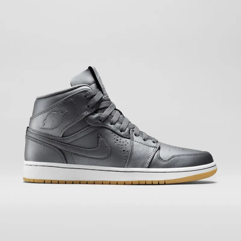 Jordan 1 Retro Mid Nouveau Cool Grey Cool Grey/White/Gum Light Brown (629151-007)