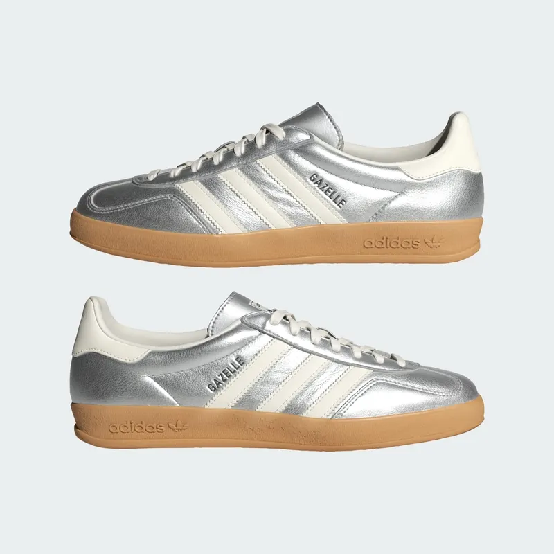 Adidas Gazelle Indoor Silver Metallic / Core White / Core Black (JR1206)