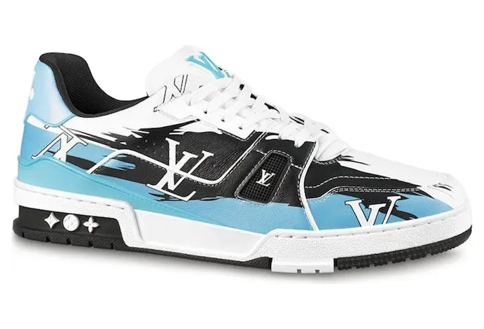 Louis Vuitton LV Trainer #54 Graphic Print White Black Blue (1AA376)