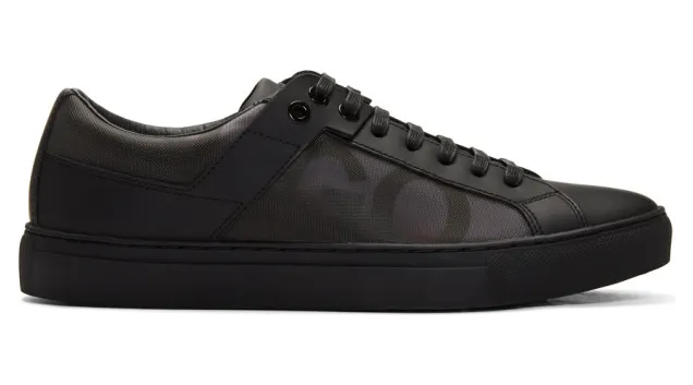Hugo Black Low Futurist Tennis Sneakers (50421020)