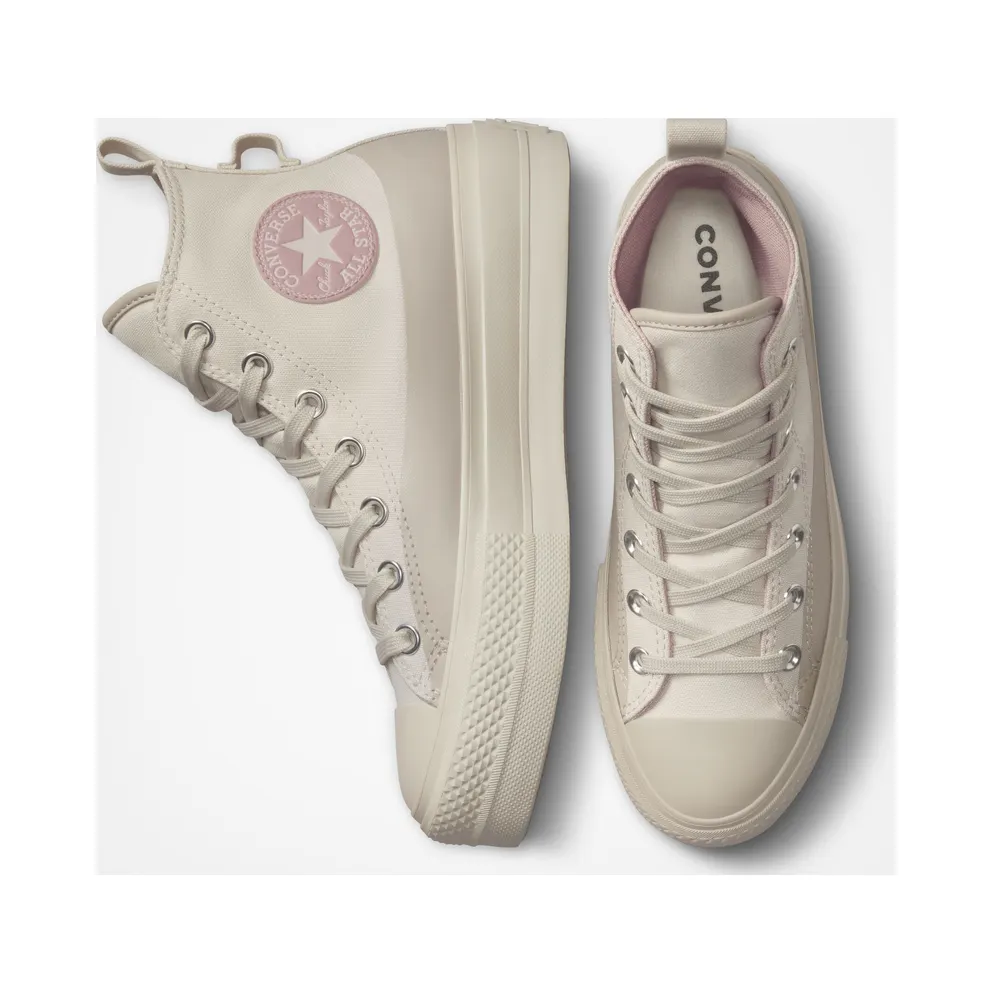 Converse Chuck Taylor All Star Lift Platform Water-Repellent Canvas Desert Sand/stone Mauve
