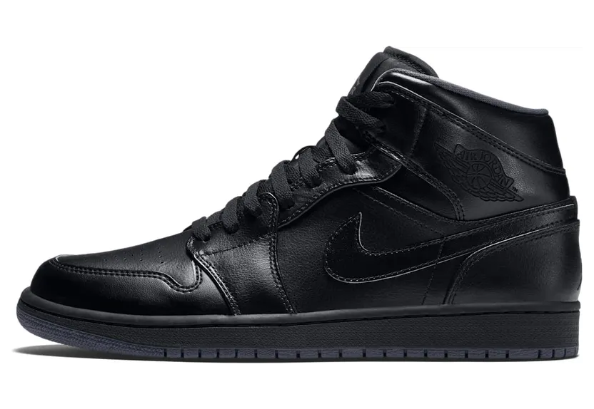 Air Jordan 1 Mid Black Dark Grey (554724-021)