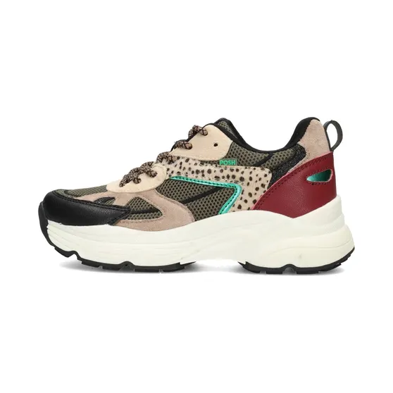 Poelman Beige / Olijfgroen / Donkerrood / Black (C12108KGPSH206)