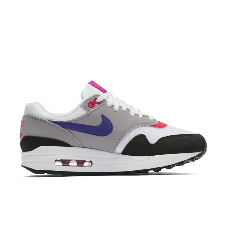 Nike Air Max 1 Raptors (W) White/Court Purple-Wolf Grey-Pink Flash (319986-114)