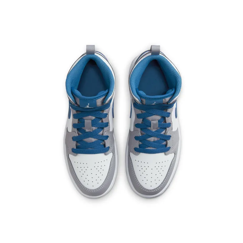 Jordan 1 Mid PS “Cement Grey / True Blue” (DQ8424-014)