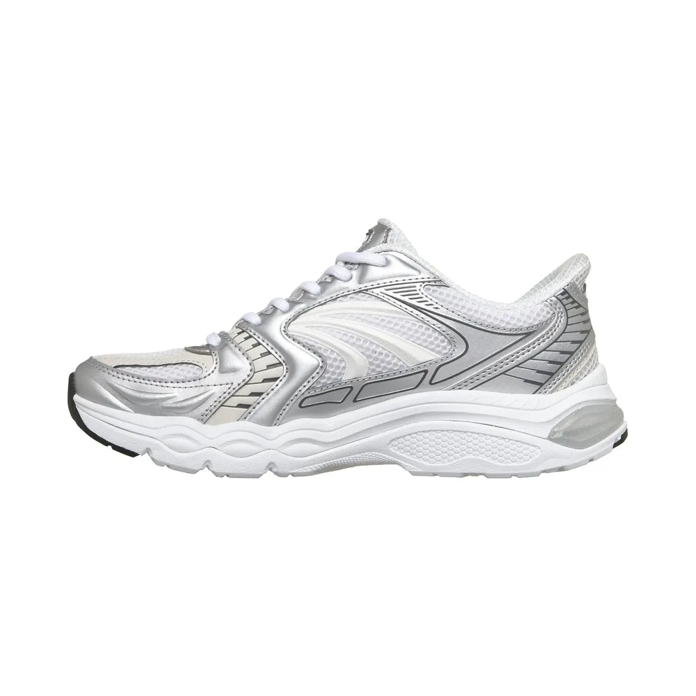 Skechers Slip-ins: Skech-Gel – Retro Pulse Sneaker Wht/Black/Silver