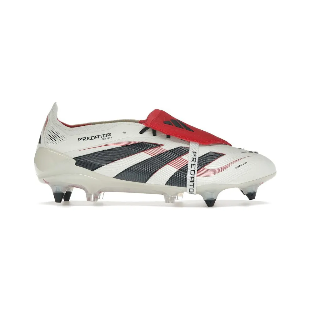 adidas Predator Elite Fold-over Tongue Soft Ground Boots “Off White / Core Black / Pure Ruby” (JQ7821)