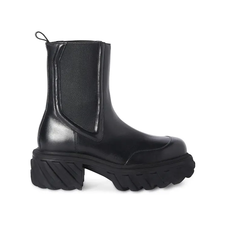 OFF-WHITE Tractor Motor Chelsea Boot Black (OWID039F23-LEA001-1010)