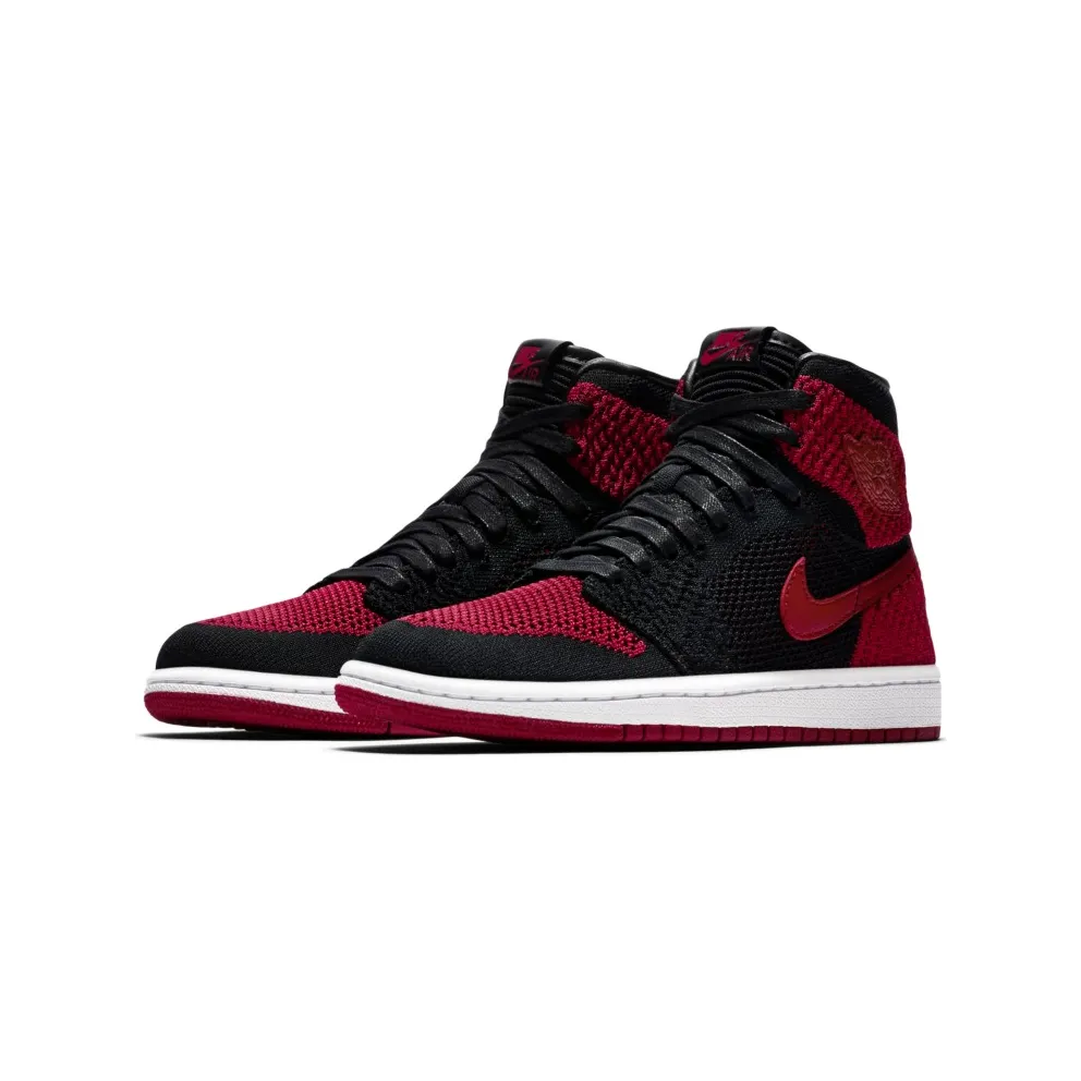 Jordan 1 Retro High Flyknit Bred (GS) Black/Varsity Red-White (919702-001)