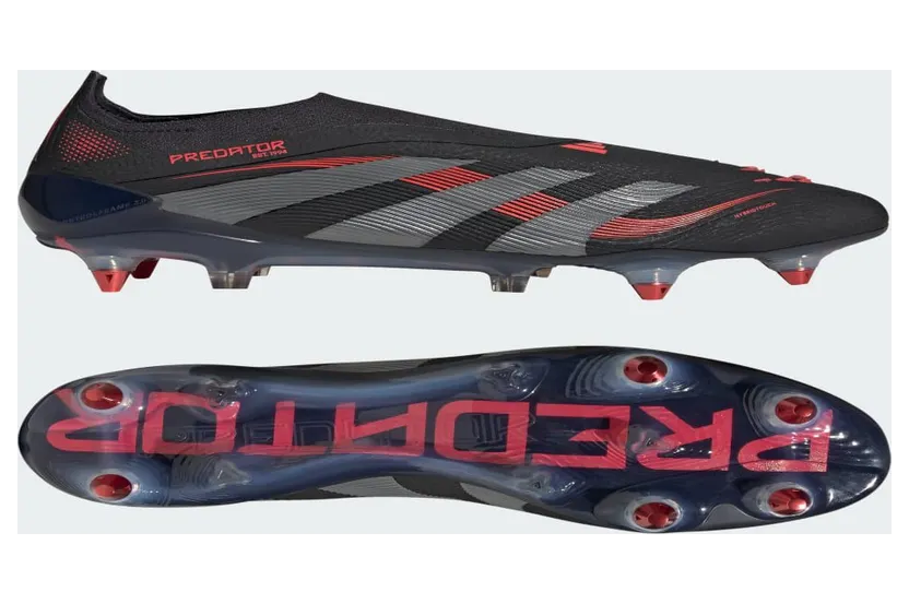 adidas Predator Elite Laceless SG Core Black Grey Four Lucid Red (ID3845)