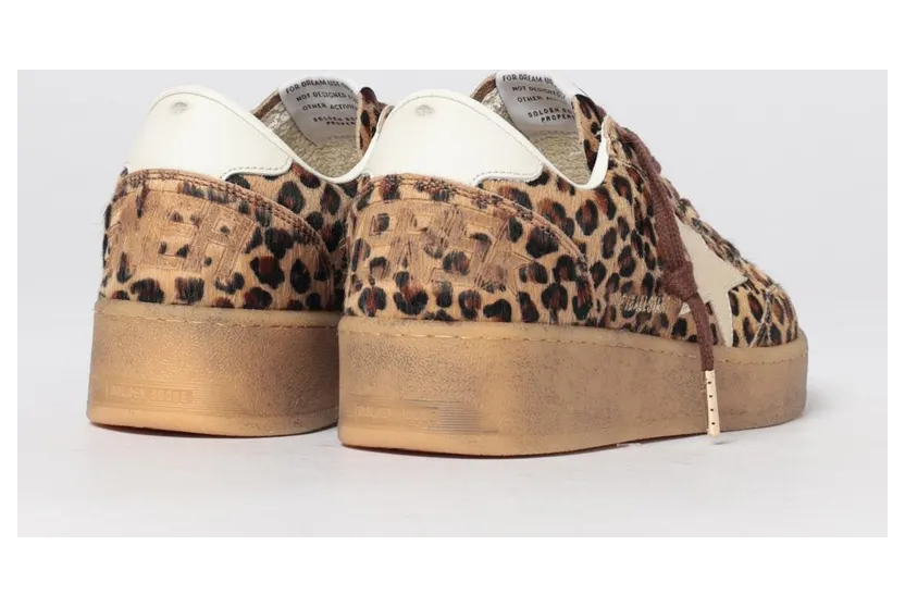 Golden goose Ball Star Used-Effect Pony Skin and Leather Sneakers Brown (GWF00804F00801083241) (2)