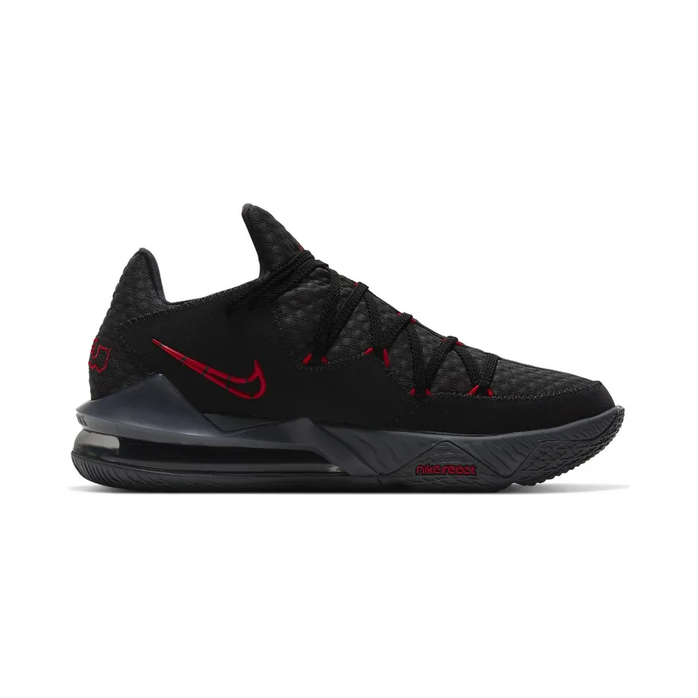 Nike LeBron 17 Low Black Red Dark Grey Black/University Red-Dark Grey (CD5007-001)