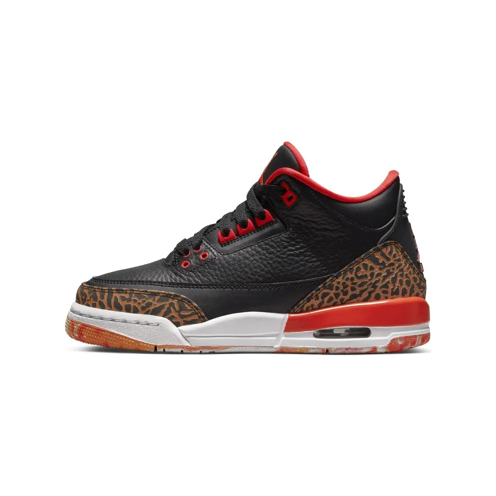 Air Jordan 3 Retro Black Team Orange (GS) (441140-088)