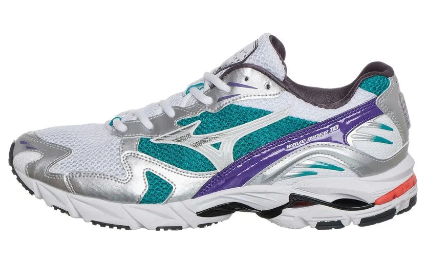 Mizuno Wave Rider 10 White / Silver / Teal Blue (D1GA210407)
