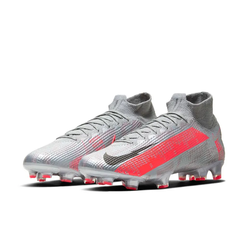 Nike Mercurial Superfly 7 Elite FG Metallic Bomber Grey Metallic Bomber Grey/Particle Grey/Laser Crimson (AQ4174-906)