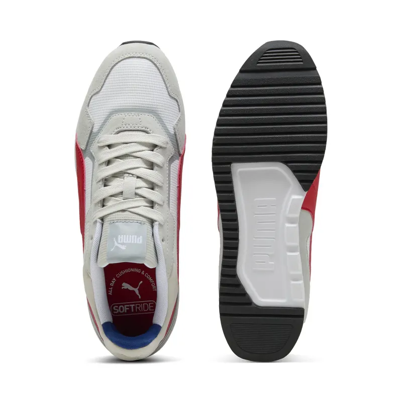 Puma SOFTRIDE ST Miler “Cool Light Gray / For All Time Red / Puma White” (402635_01)