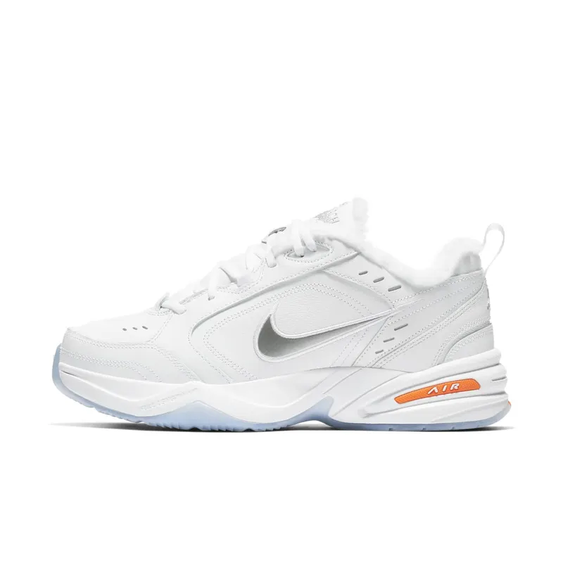 Nike Air Monarch IV Snow Day White/Total Orange-Metallic Silver (AV6676-100)