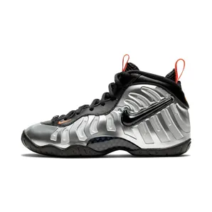 Nike Little Posite Pro GS ‘Halloween’ Flat Silver/Black/Electro Orange (644792-013)