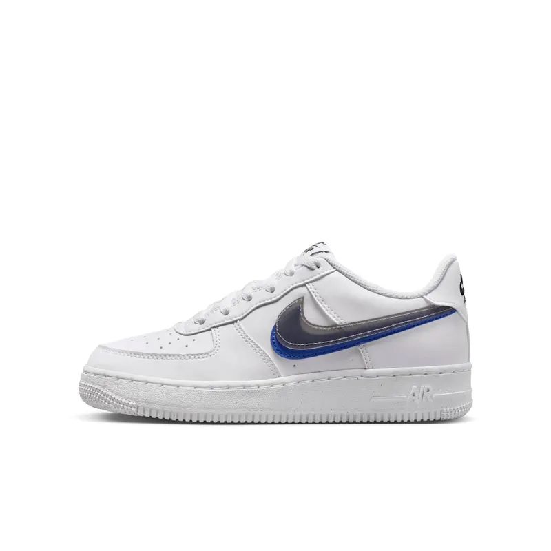 Nike Air Force 1 Low Impact Next Nature Double Swoosh White Black Blue (FD0688-100)