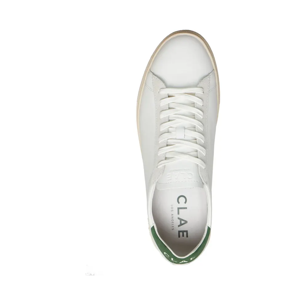 Clae Bradley White Milled Leather / Olive (CL20ABR02-WMO)