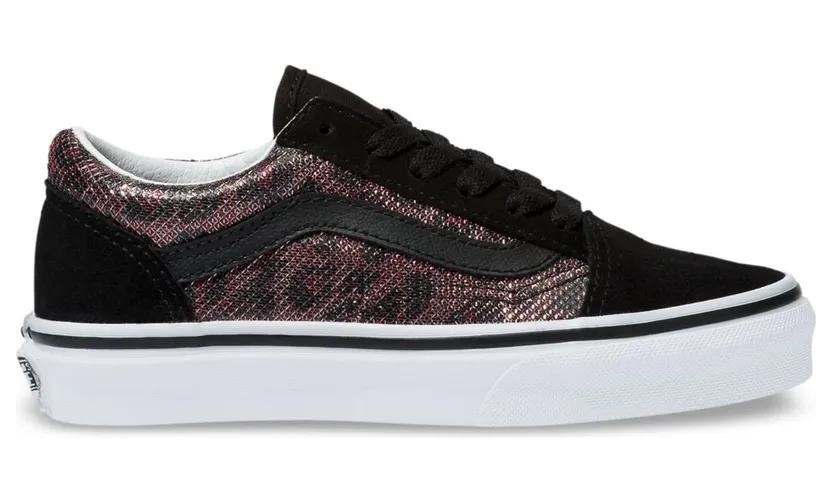 VANS Leopard Mesh Old Skool Schoenen Voor Kinderen (Zwart)