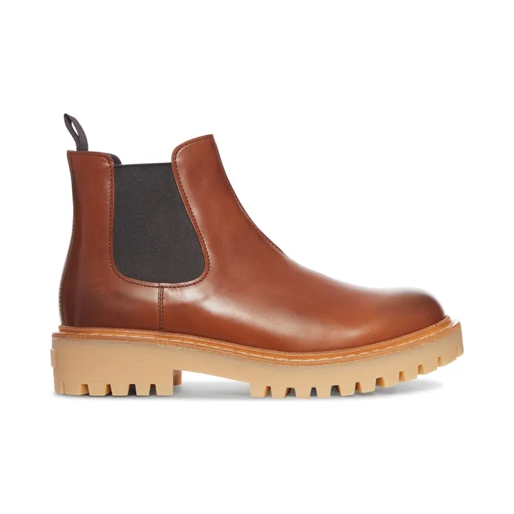 Prada Chelsea Ankle Boot Brown Smooth Calf Leather (2TE211FG000070)