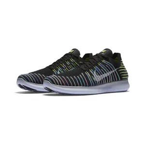 Nike Free RN Flyknit Black/White-Volt-Blue Lagoon (831069-003)