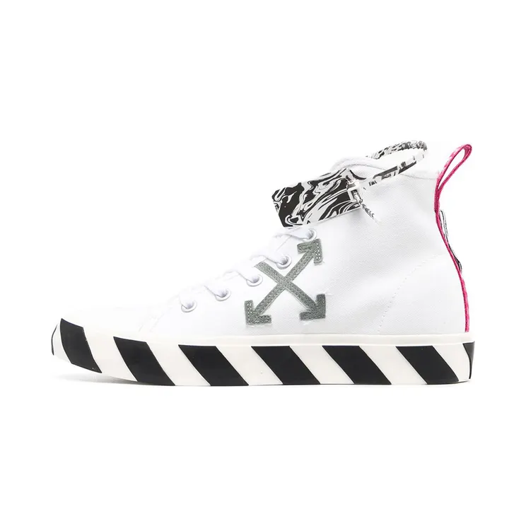 Off-White Vulc Mid Top White Grey Pink (OMIA119R21FAB0010109)