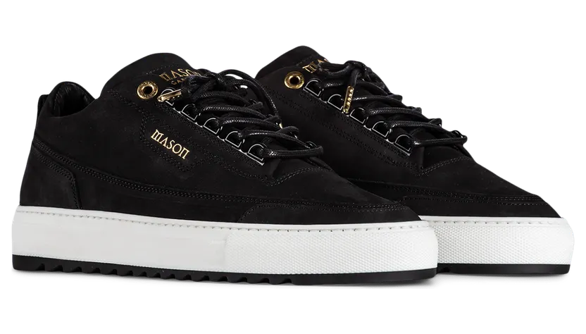 Mason Garments Firenze Nubuck Black / White Schwarz (SS21-4F)