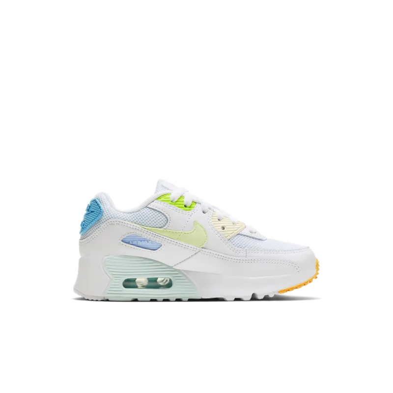 Nike Air Max 90 White Aurora (PS) White/Aurora/Volt (CZ0367-100)
