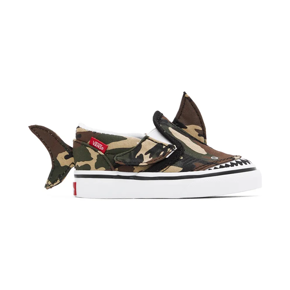 Vans Baby Camo Shark Slip-On V Sneakers (VN0A7Q4ZASB1)